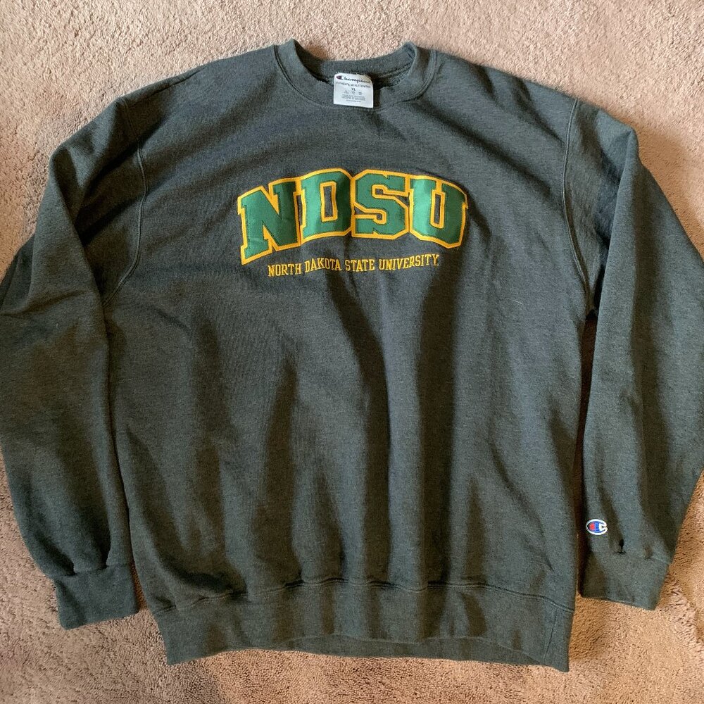 Champion NDSU North Dakota State University Sweatshirt Mens XL Charcoal Gray